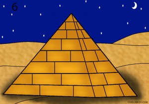 How to Draw a Pyramid Step 6