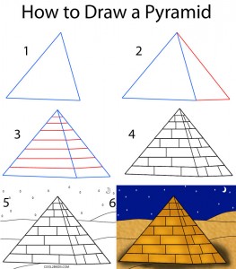 How to Draw a Pyramid Step by Step