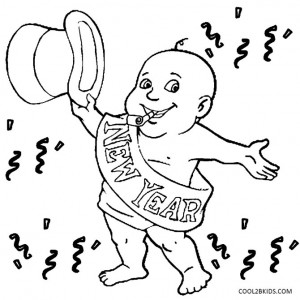 New Year Coloring Pages