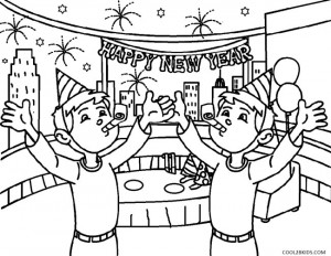 New Years Coloring Pages