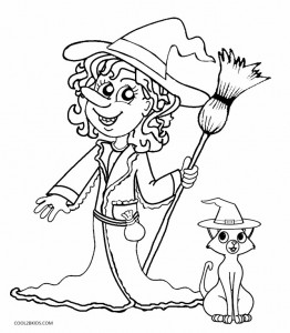 Pretty Witch Coloring Pages