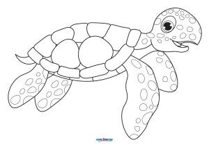 Printable Sea Turtle Coloring Pages For Kids
