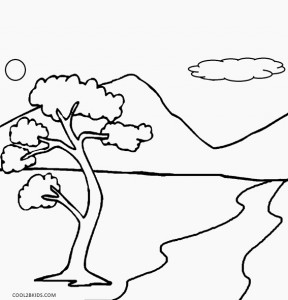 Simple Nature Coloring Pages