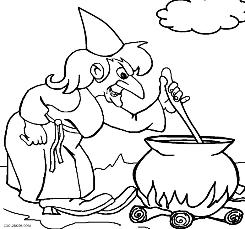 Printable Witch Coloring Pages - Printable World Holiday