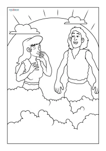 Printable Adam and Eve Coloring Pages For Kids