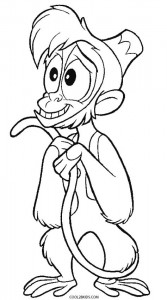 Aladdin Coloring Pages Abu