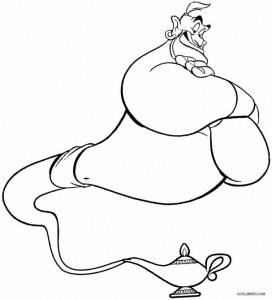 Aladdin Genie Coloring Pages