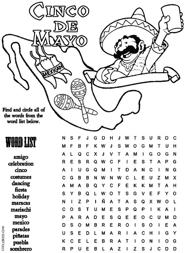 Download Printable Cinco de Mayo Coloring Pages For Kids