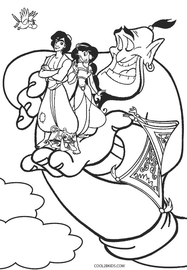 Download Printable Disney Aladdin Coloring Pages For Kids