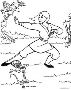 Free Printable Disney Princess Mulan Coloring Pages