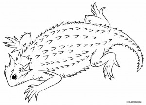 Horned Lizard Coloring Pages