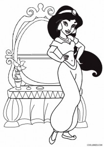 Jasmine Coloring Pages Printable