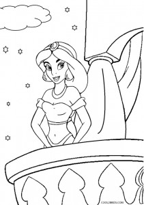 Jasmine Princess Coloring Pages