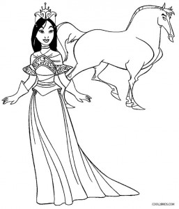 Mulan Dress Coloring Pages