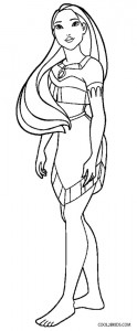 Pocahontas Face Coloring Pages