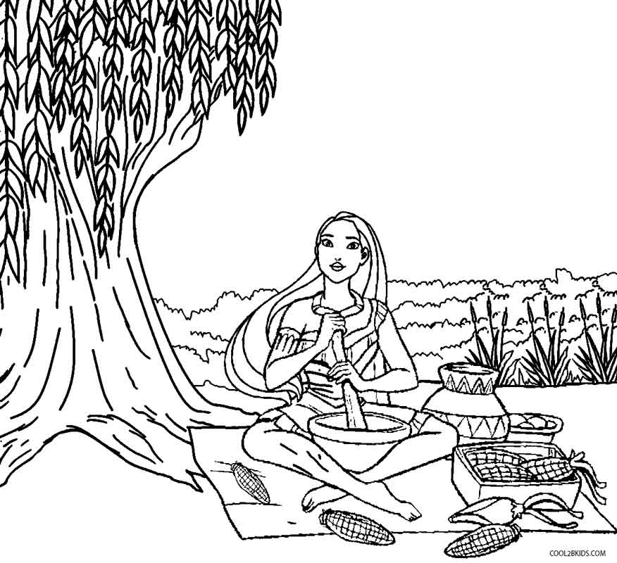 Printable Pocahontas Coloring Pages For Kids
