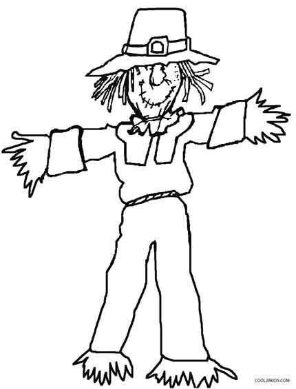 scarecrow coloring page wizard of oz