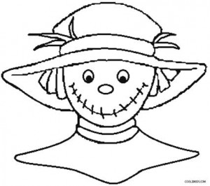 Scarecrow Head Coloring Pages