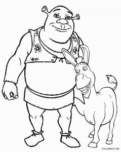 Shrek and Donkey Coloring Pages