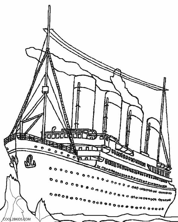 printable titanic coloring pages for kids