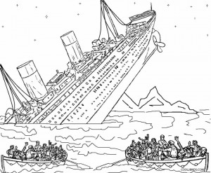 Titanic Sinking Coloring Pages