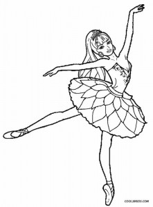 Barbie Ballet Coloring Pages