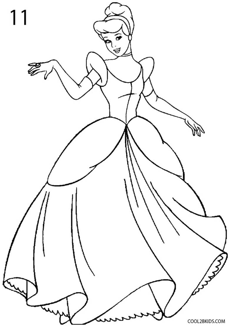 How to Draw Cinderella (Step by Step Pictures)