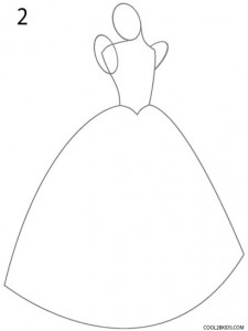 How to Draw Cinderella Step 2