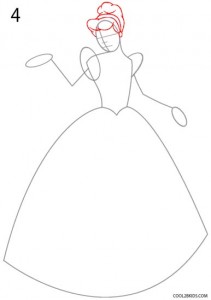 How to Draw Cinderella Step 4