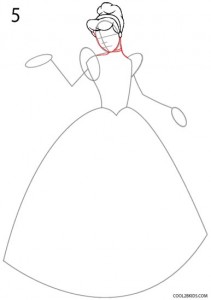 How to Draw Cinderella Step 5