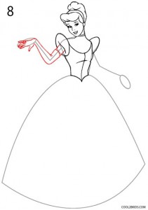 How to Draw Cinderella Step 8