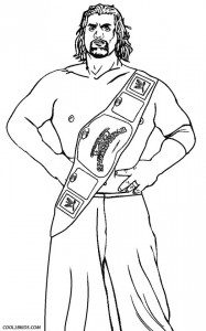 Wrestling Belt Coloring Pages