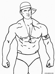 Wrestling Coloring Pages John Cena