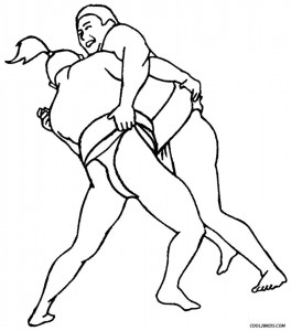 Wrestling Coloring Pages Printable