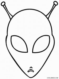 Alien Head Coloring Pages