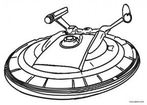 Alien Spaceship Coloring Pages