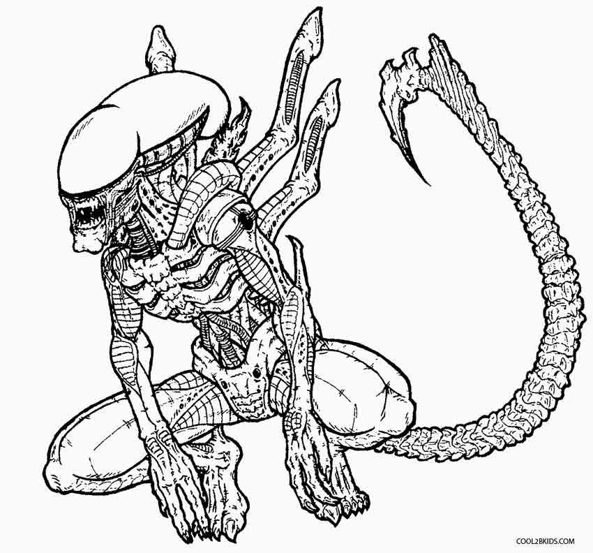 Download Printable Alien Coloring Pages For Kids