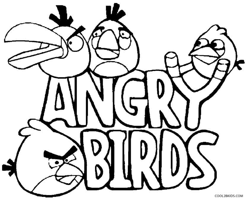 Printable Angry Birds Coloring Pages For Kids