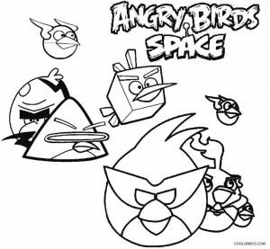 Angry Birds Space Coloring Pages