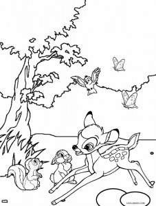 Bambi and Friends Coloring Pages