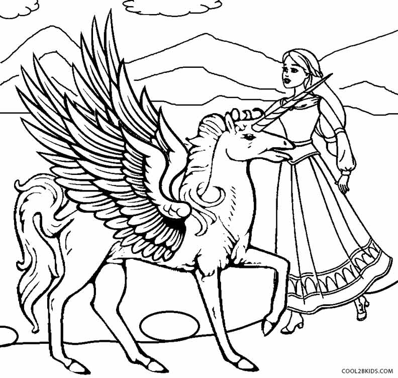 Printable Pegasus Coloring Pages For Kids
