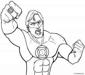 Black Green Lantern Coloring Pages