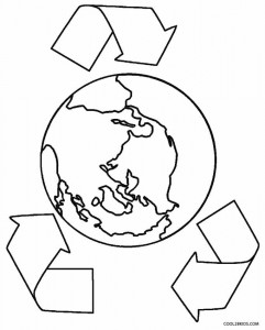 Coloring Page of the Earth