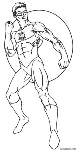 Green Lantern Coloring Page