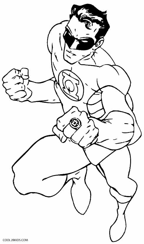 coloring pages of green lantern