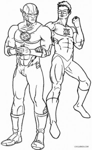 Green Lantern and Flash Coloring Pages