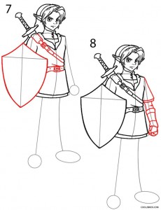 How to Draw Link Step 4