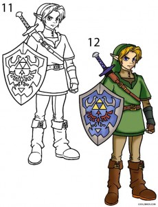 How to Draw Link Step 6