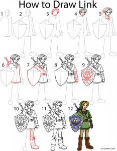 How to Draw Link Step by Step