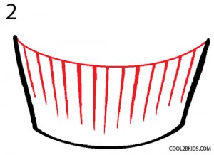 How to Draw a Cupcake Step 2